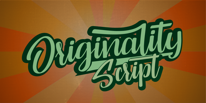 Originality Script Font poster