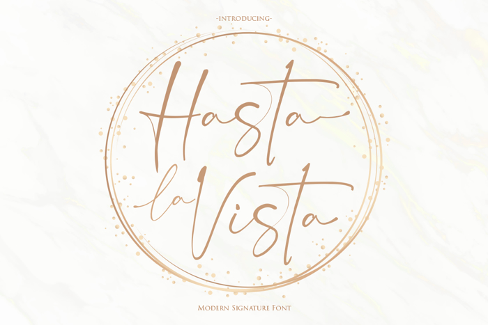 Hasta la vista Font poster