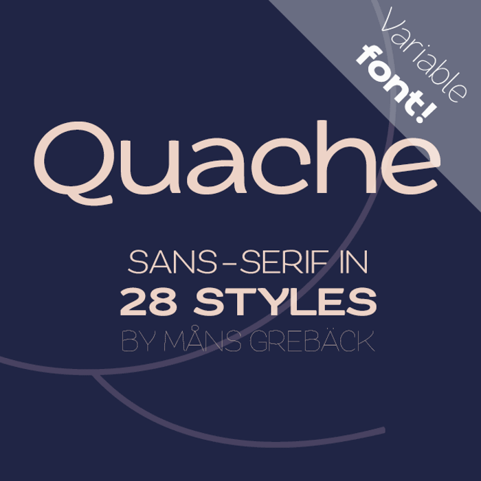 Quache Font poster