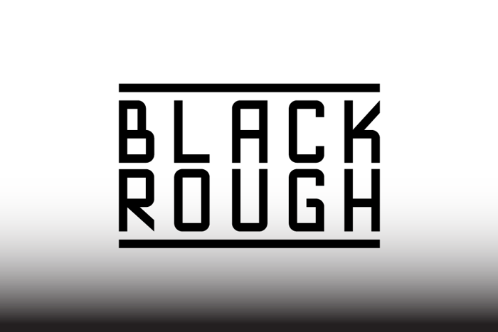 Blackrough Font poster