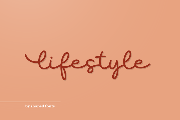 Lifestyle Font poster
