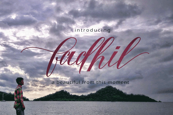 Fadhil free Font poster