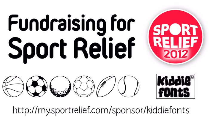 SPORT RELIEF Font poster