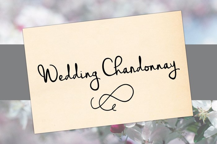 Wedding Chardonnay Font poster
