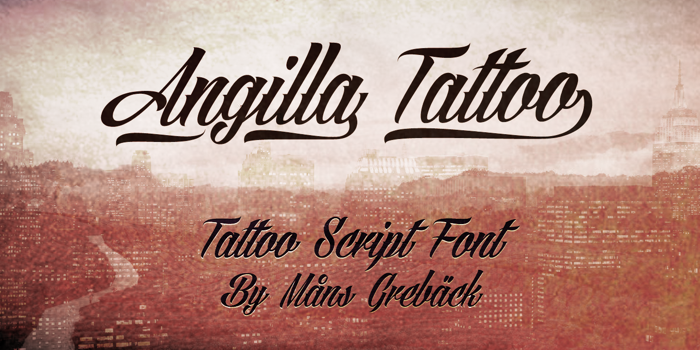 Angilla Tattoo Font poster