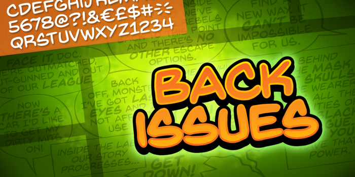 Back Issues BB Font poster