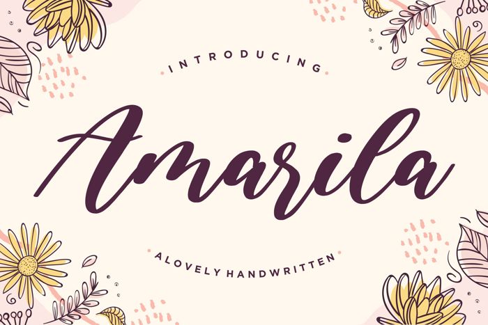 Amarila Font poster