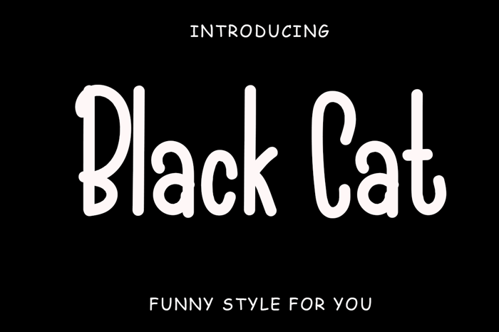 Black Cat Font poster