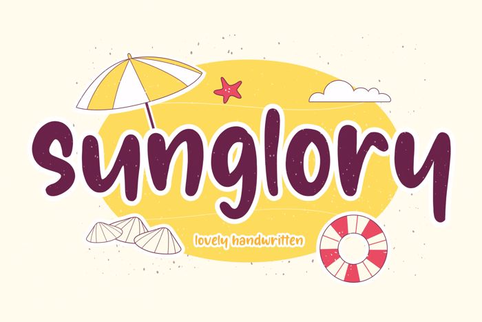 sunglory Font poster