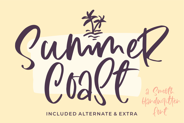 Summer Coast Font poster