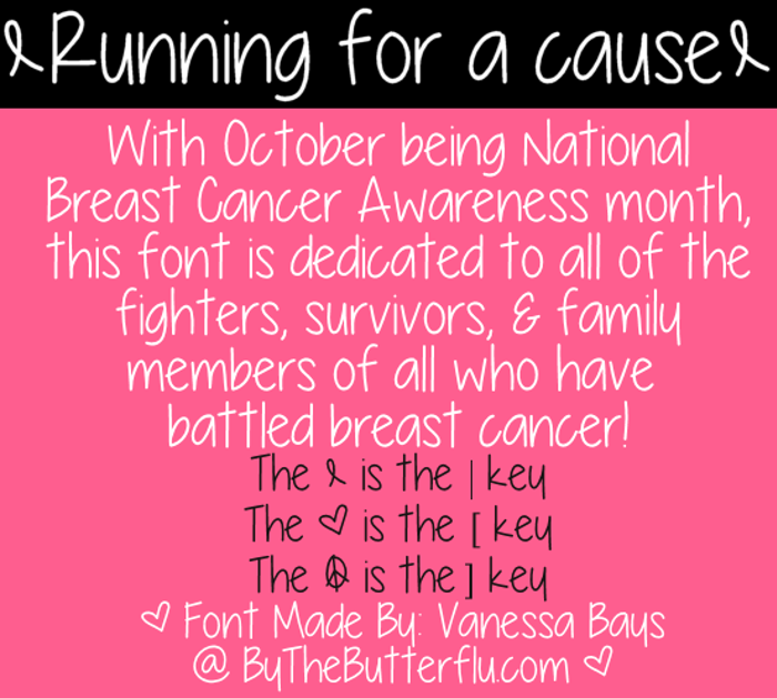 Running for a cause Font poster