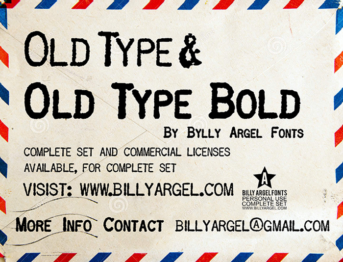 OLD TYPE Font poster