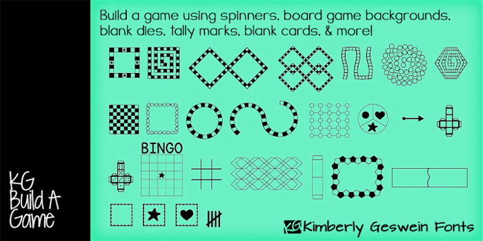 KG Build A Game Font poster