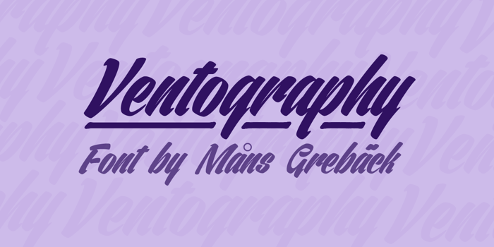Ventography Font poster