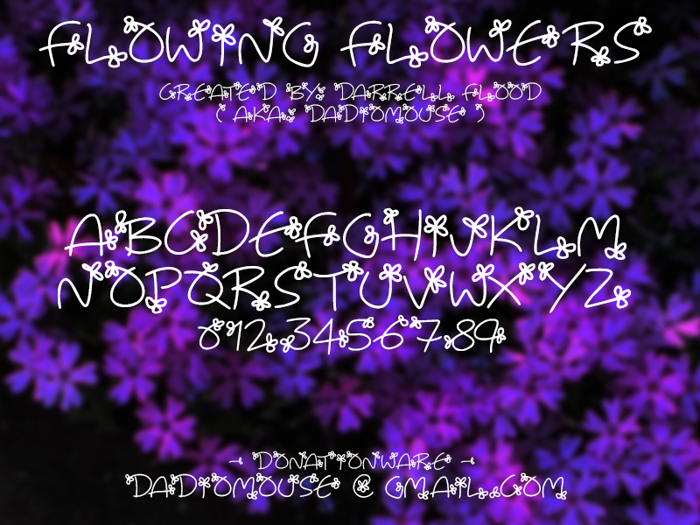 Flowing Flowers Font poster