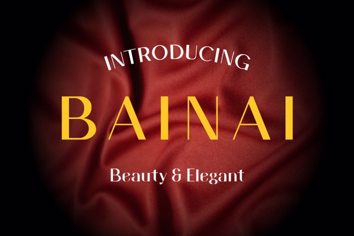Bainai Font poster