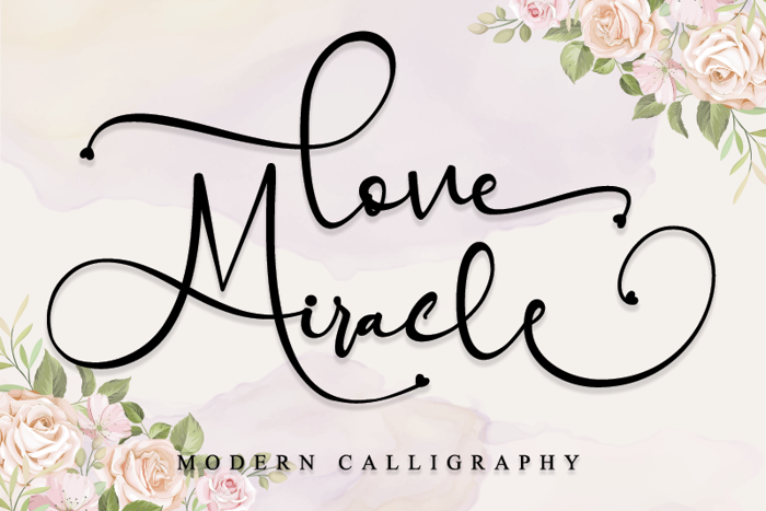 Love Miracle Font poster