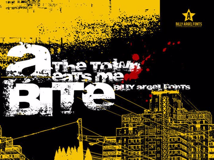 A bite Font poster