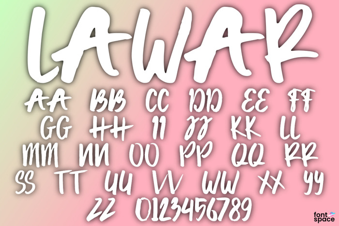 Lawar Font poster
