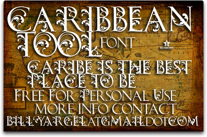 CARIBBEAN TOOL Font poster