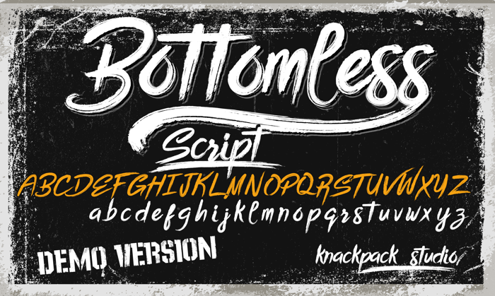 Bottomless Script Font poster