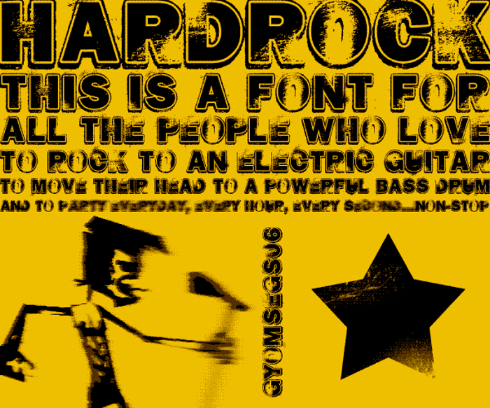 HARD ROCK Font poster
