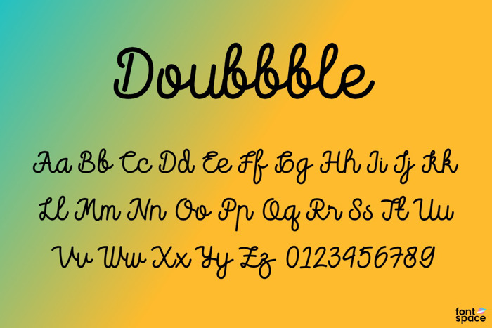 Doubbble Font poster