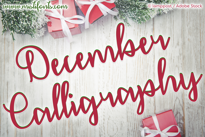 December Calligraphy Font poster