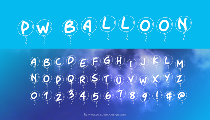 PWBalloon Font poster