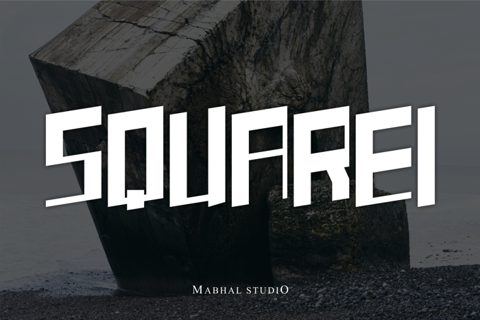 SQUAREI Font poster
