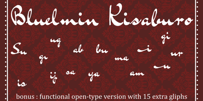 Bluelmin Kisaburo Font poster