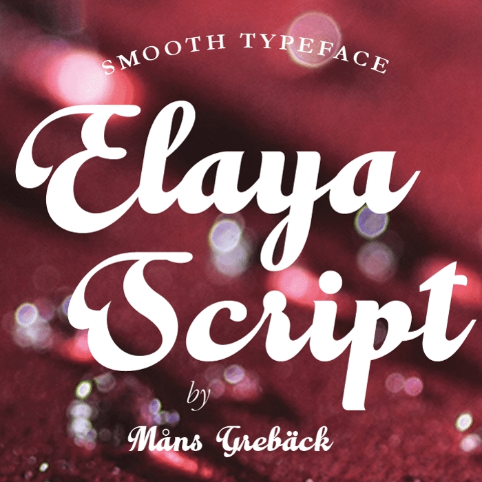 Elaya Script Font poster