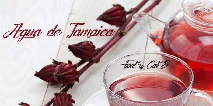 Agua de Jamaica Font poster