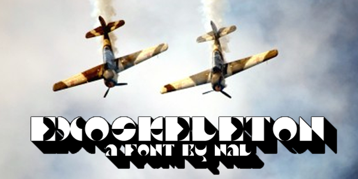 Exoskeleton Font poster