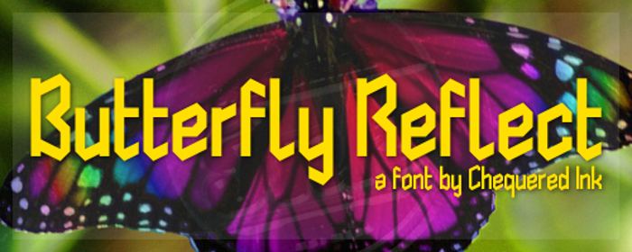 Butterfly Reflect Font poster