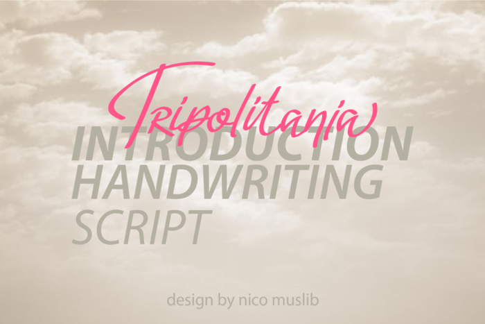 Tripolitania Handwritten Font poster