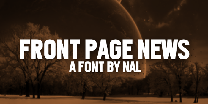 Front Page News Font poster