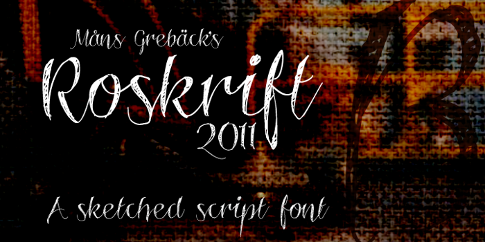 Roskrift Font poster