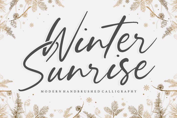 Winter Sunrise Font poster