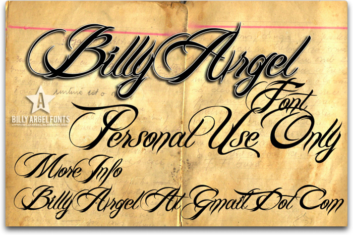 Billy Argel Font poster