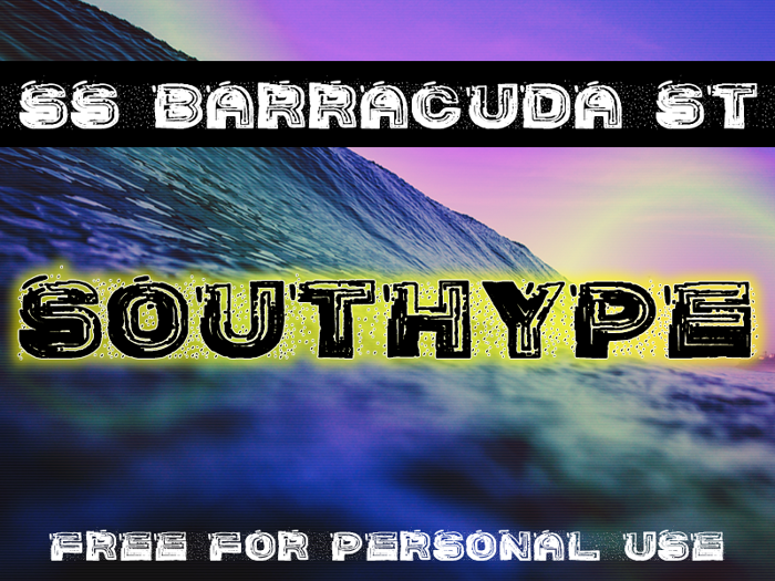SS Barracuda St Font poster