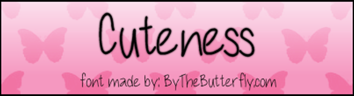 Cuteness Font poster