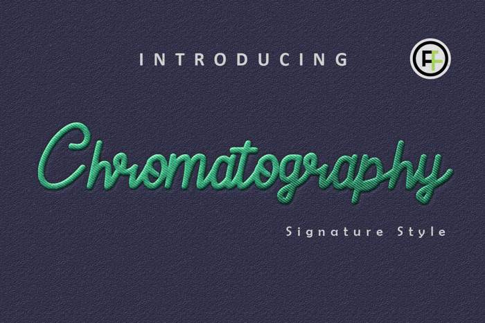 Chromatography Font poster