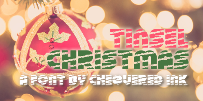 Tinsel Christmas Font poster
