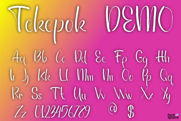 Tekepok Font poster