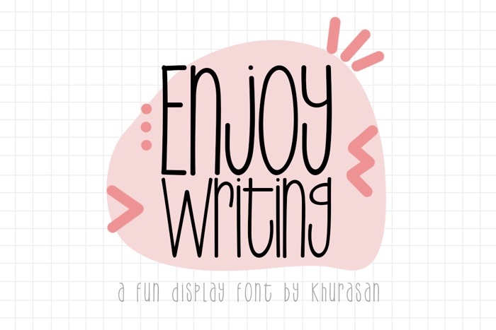 Enjoy Writing Font poster