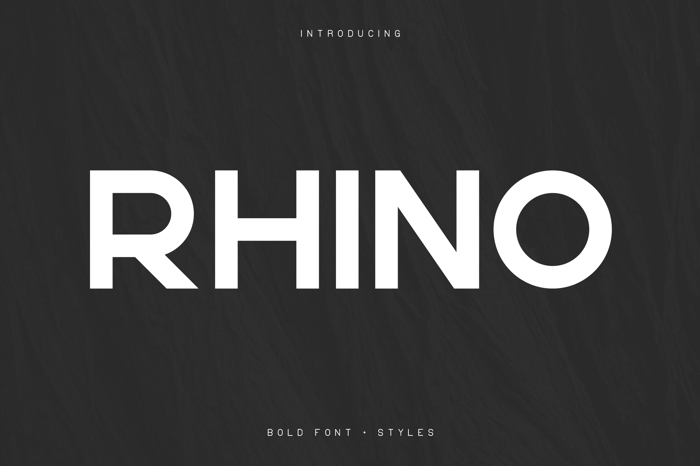 RHINO BOLD FONT poster