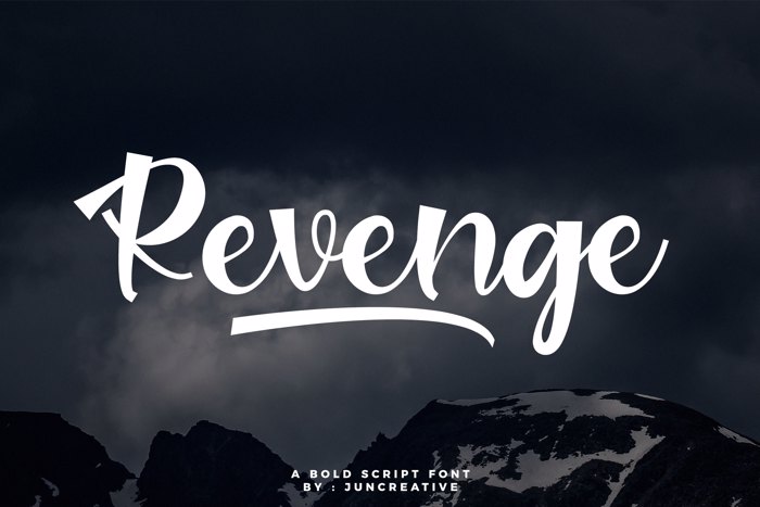 Revenge Font poster