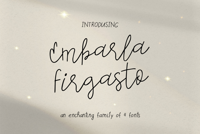 Embarla Firgasto Font poster