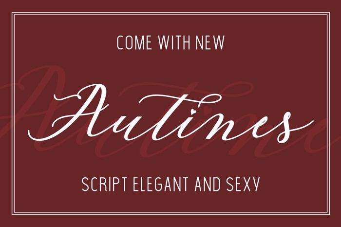 Autines Script Font poster